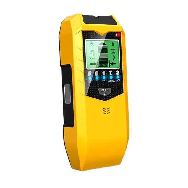 Yellow Color Electronic 5-in-1 Wall Detector with LCD – Accurate Search