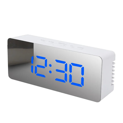 Blue Color Digital LED Alarm Clock – Temperature & Brightness Control
