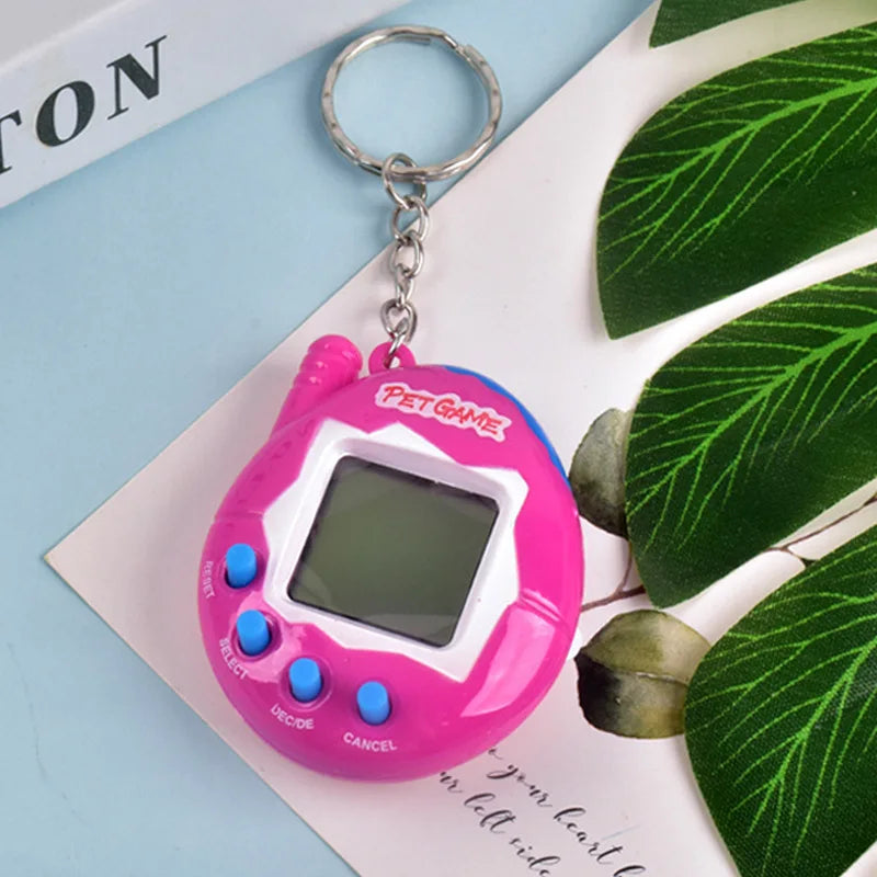 6 Color Virtual Pet Game Console – 168 Pets, Keychain Size