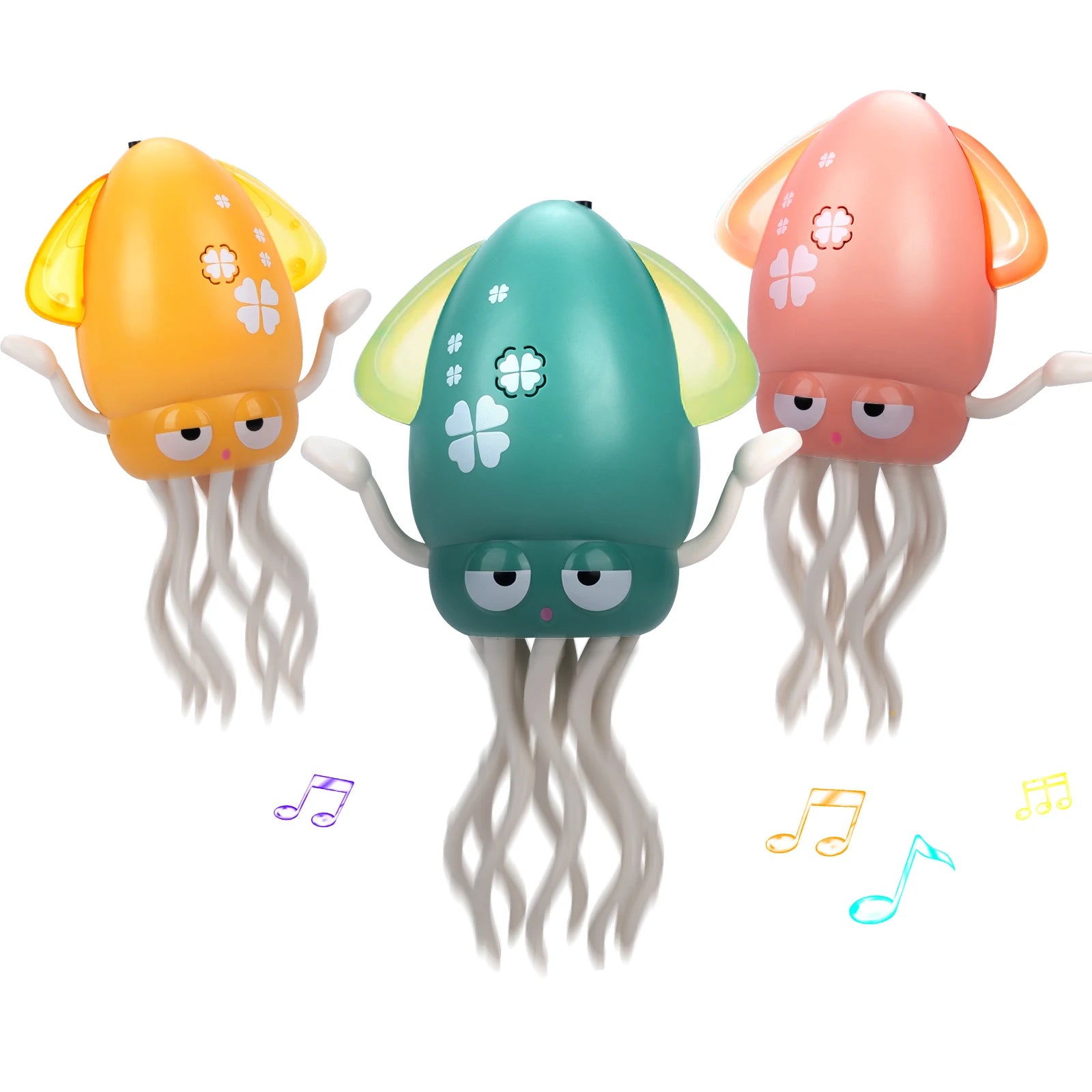 Interactive Dancing Squid Toy – Sound & Light Features