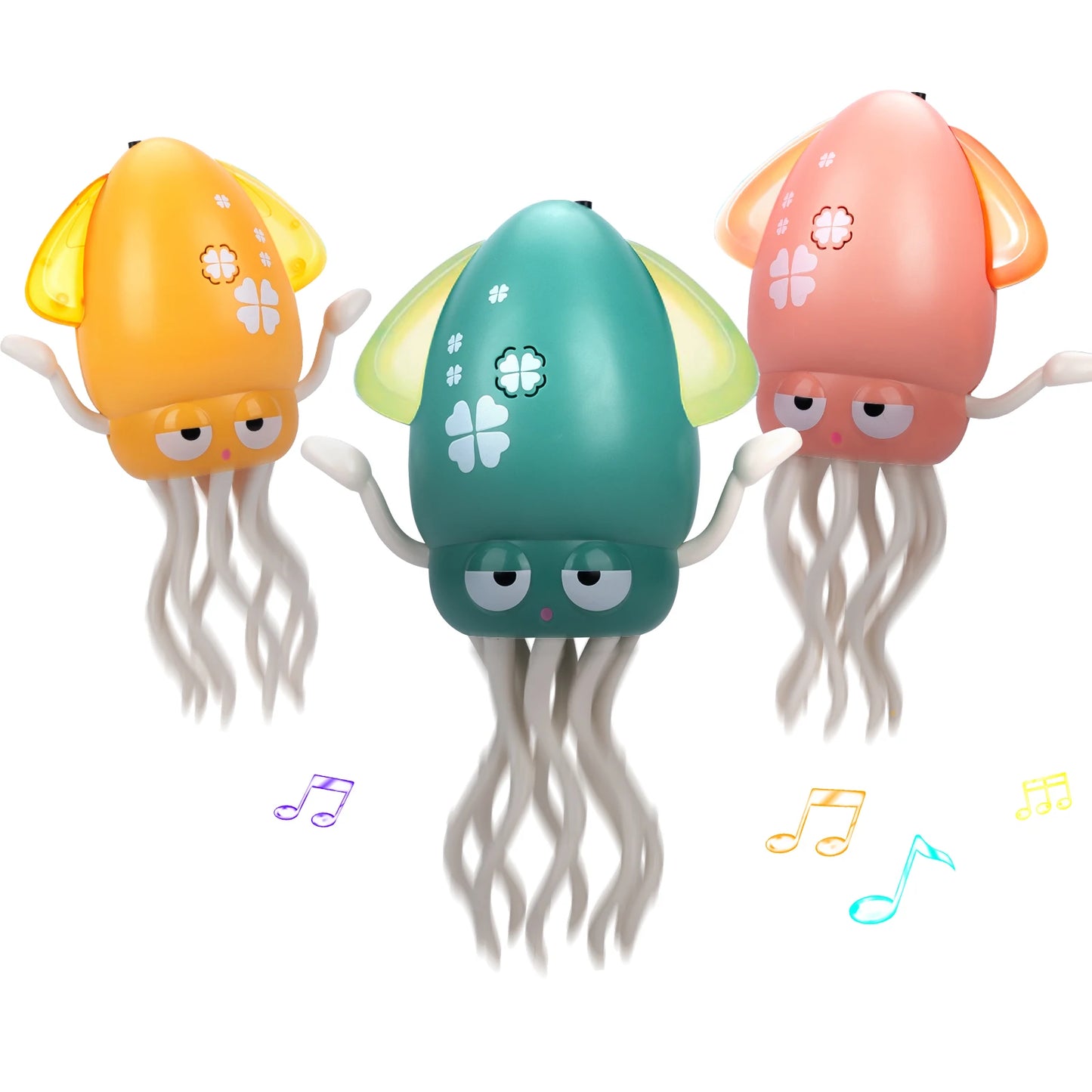 Interactive Dancing Squid Toy – Sound & Light Features