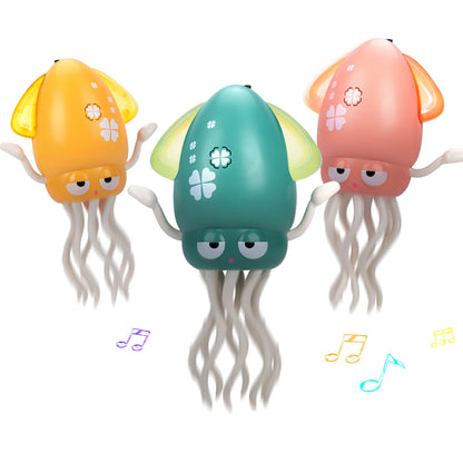 Interactive Dancing Squid Toy – Sound & Light Features
