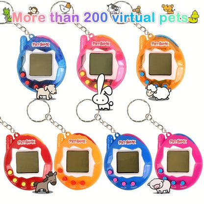 Virtual Pet Game Console – 168 Pets, Keychain Size