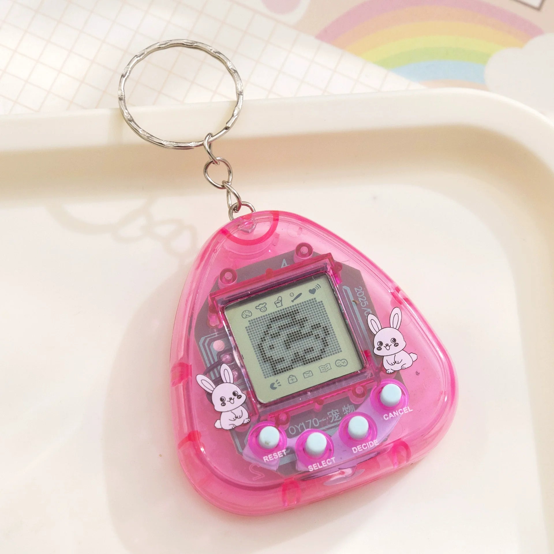 10 Color Virtual Pet Game Console – 168 Pets, Keychain Size