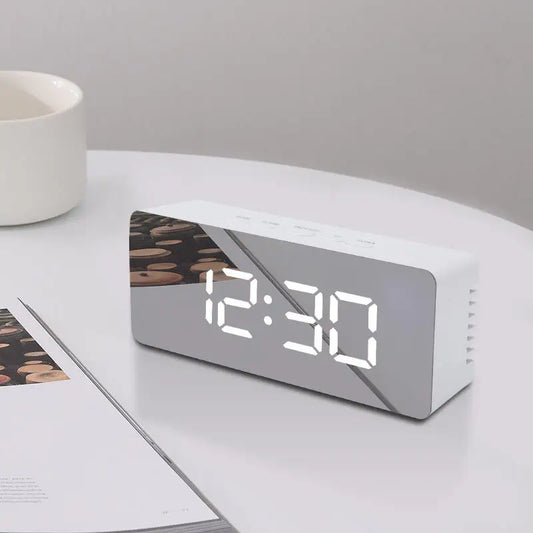 Digital LED Alarm Clock – Temperature & Brightness Control