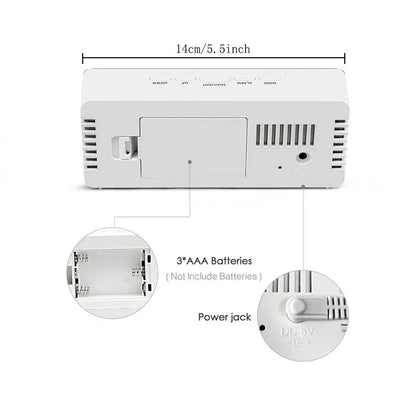 Digital LED Alarm Clock – Temperature & Brightness Control