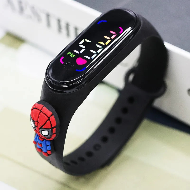 man 1 Color Children's Digital Watch – Color Screen Cartoon Design